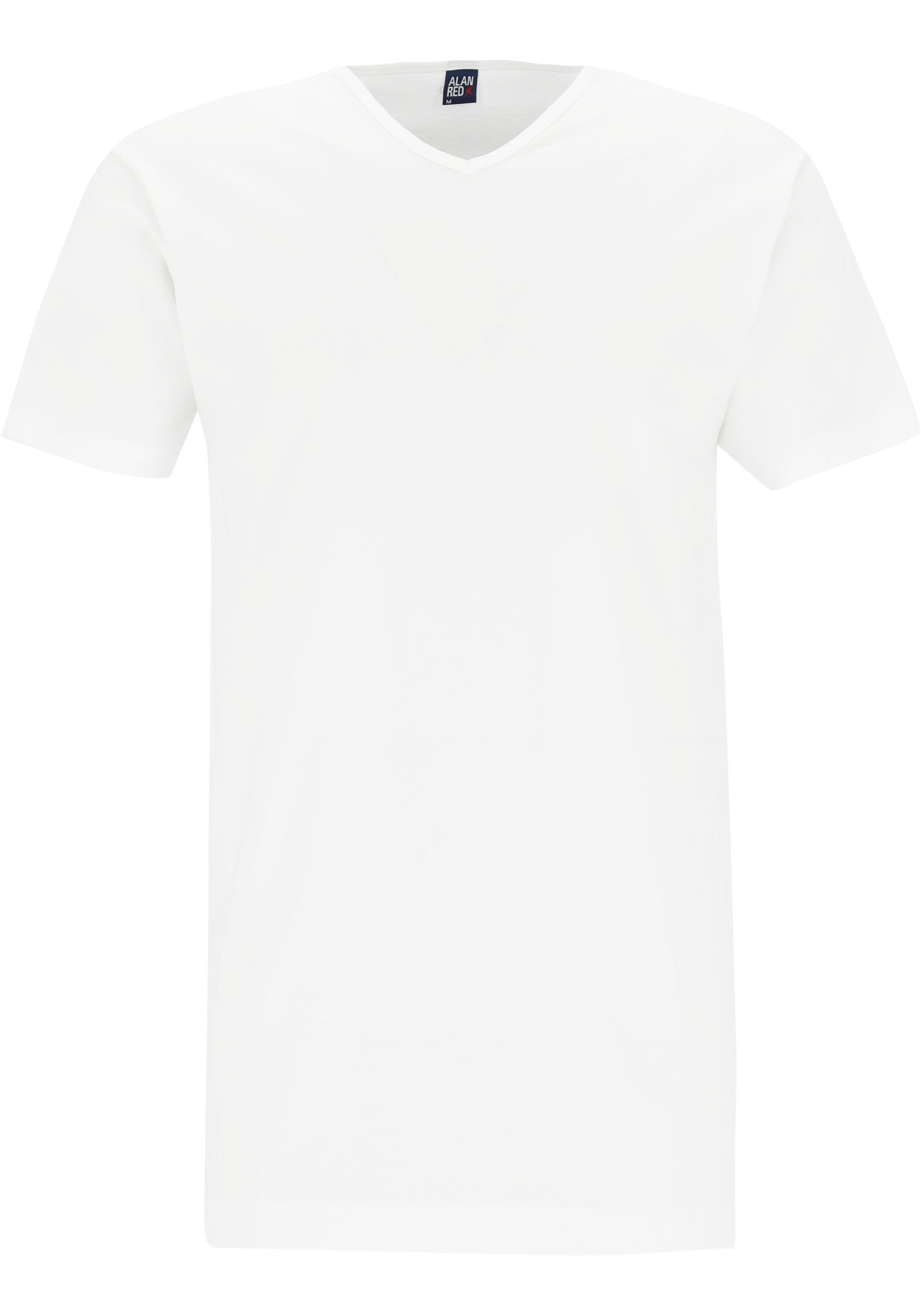 ALAN RED T-shirts Vermont extra lang (2-pack), V-hals, wit